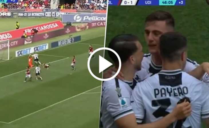 VIDEO | Ex Boca: Martín Payero marcó un gol en el empate de Udinese en la Serie A